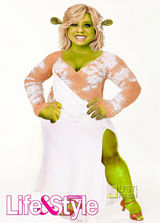 幻灯图：朱莉皮特和苏珊大妈变身史莱克