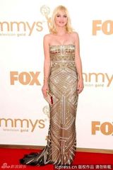 组图：第63届艾美奖红毯 安娜-法瑞斯裹胸长裙