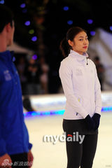 组图：金妍儿为花样滑冰秀进行彩排