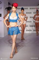 组图：林莉首度内衣秀演绎性感华丽内衣