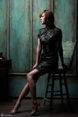 高清组图：韩国车模黄美姬旗袍写真 大秀中国风