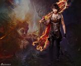 高清组图：信化身龙战骑士 烈焰吉他爆乳代言