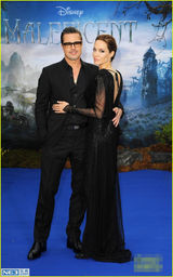 组图：朱莉长裙露背气质优雅 皮特搂爱妻秀恩爱