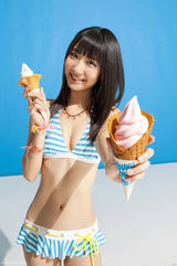 组图：AKB柏木由纪泳装大片 持冰淇淋诱惑宅男