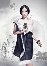 高清图：李欣汝钟情古典人物 拍写真似水墨画