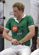 组图：威廉王子参加马球比赛 凯特带小王子助威