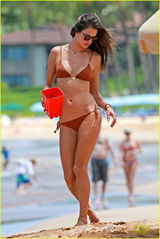 组图：超模亚历山大比基尼性感 蜜吻未婚夫恩爱