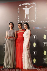 组图：林志玲携《北京，纽约》剧组亮相秀美背