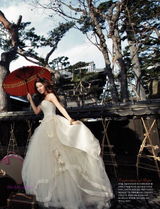 高清组图：韩星李智雅雪地婚纱写真 异域风情唯美