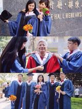 组图：美女硕士毕业抱儿子怀女儿被赞人生赢家