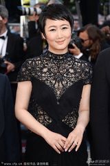 组图：赵涛蕾丝黑裙优雅亮相戛纳红毯