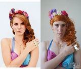 组图：药不能停！少年用面条水果扮欧美天后