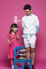 组图：田亮森蝶时尚大片出炉 诠释最亲密父女档