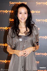 组图：莫文蔚低胸裙装出席活动 银色高跟鞋性感