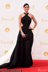 组图：《性爱大师》女星丽兹-卡潘黑裙高贵优雅