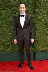 组图：“谢耳朵”吉姆-帕尔森帅气亮相艾美红毯