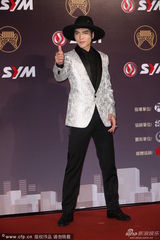 组图：萧敬腾复古宽檐帽 静若凤飞飞动如MJ