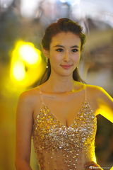 组图：车模兽兽性感透视黄金奶 自信爆乳微笑