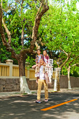 独家：汤镇业双胞胎女儿大甜大圆首曝光