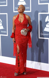 高清图：格莱美红毯 迪迪-布里姬沃特风韵犹存