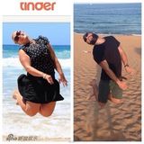 组图：外国神烦大叔模仿女孩 丰胸丁字裤齐上阵