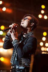 组图：汪峰成都激情开唱 歌迷起哄喊章子怡