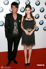 幻灯图：古天乐提环保选车 Angelababy澄清未隆胸