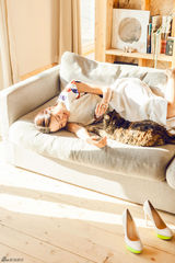 组图：江一燕橘红暖色系大片清新袭人