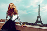 高清图：超模艾丽森法国巴黎拍写真展浪漫风情