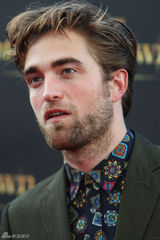 组图：络腮胡帕丁森独自宣传《暮色4》 人气旺