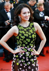 组图：戛纳电影节闭幕式红毯 章子怡走光