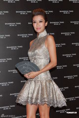 组图：林志玲长裙亮相否认整容 胡兵做电影监制