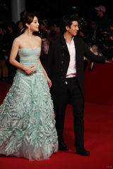 组图：范冰冰携手王力宏亮相釜山电影节开幕红毯