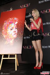 组图：蔡依林红裙亮相活动否认年底见家长