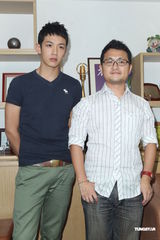 组图：柯震东澄清酒后摸奶事件 九把刀到场支持