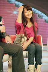 组图：陈紫函做客大牌生日会 呼吁大众关注流浪动物