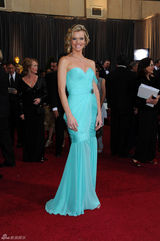 高清组图：奥斯卡红毯米西-派勒蓝色礼服光彩照人