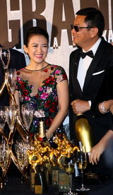 组图：王家卫章子怡出席《宗师》庆功宴