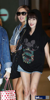 组图：韩国团体T-ara结束马来西亚演出抵达仁川机场