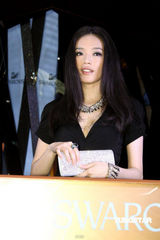 组图：舒淇上海点亮璀璨“水晶圣诞树”