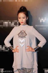 组图：温心清新亮相 森女换装“未来少女”