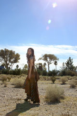 组图：黄小蕾偏爱民族风 藏式礼服出席中美电影节