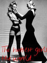 组图：超模坎蒂丝与安雅半裸时尚 中性风另类性感