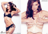 组图：超模妮基性感杂志写真 情趣绑带内衣遮胸