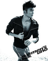 组图：李晨登《风度》封面 拍海洋环保主题写真