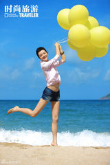 组图：车晓旅游时尚大片 清新气质沁人心脾