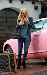 高清图：帕丽斯-希尔顿现身洛杉矶 抱吉娃娃秀名包