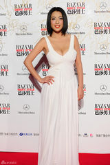 组图：赵铭亮相芭莎男士夜 露“事业线”夺眼球