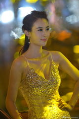 组图：车模兽兽性感透视黄金奶 自信爆乳微笑