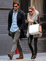 高清组图：纽约名媛奥利维亚-巴勒莫和男友现身